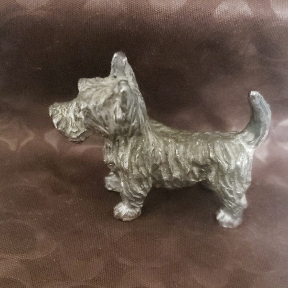 Dog figurine silver or gray ! - Picture 1 of 9
